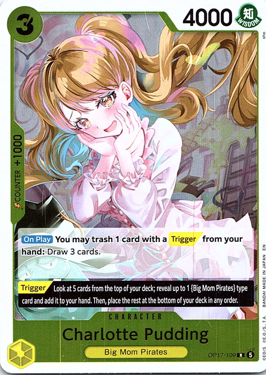 One Piece Card Game OP17-109 Charlotte Pudding R Foil – English NM
