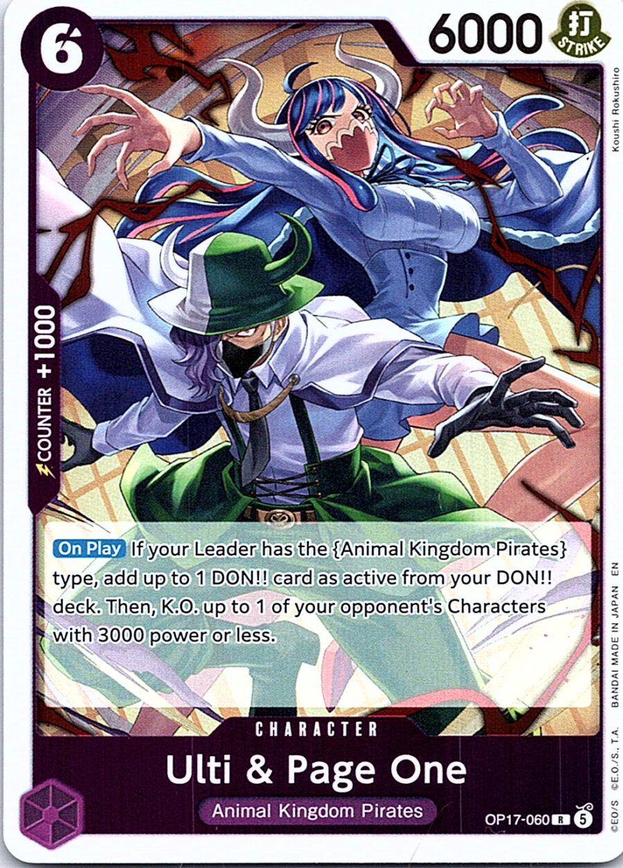 One Piece Card Game OP17-060 Ulti & Page One R Foil – English NM