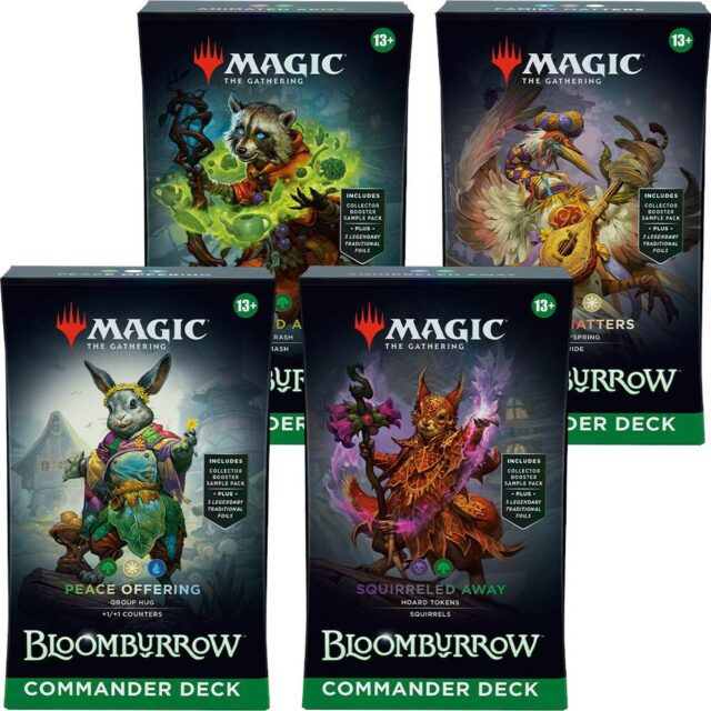 Magic the Gathering Bloomburrow Commander Deck Display