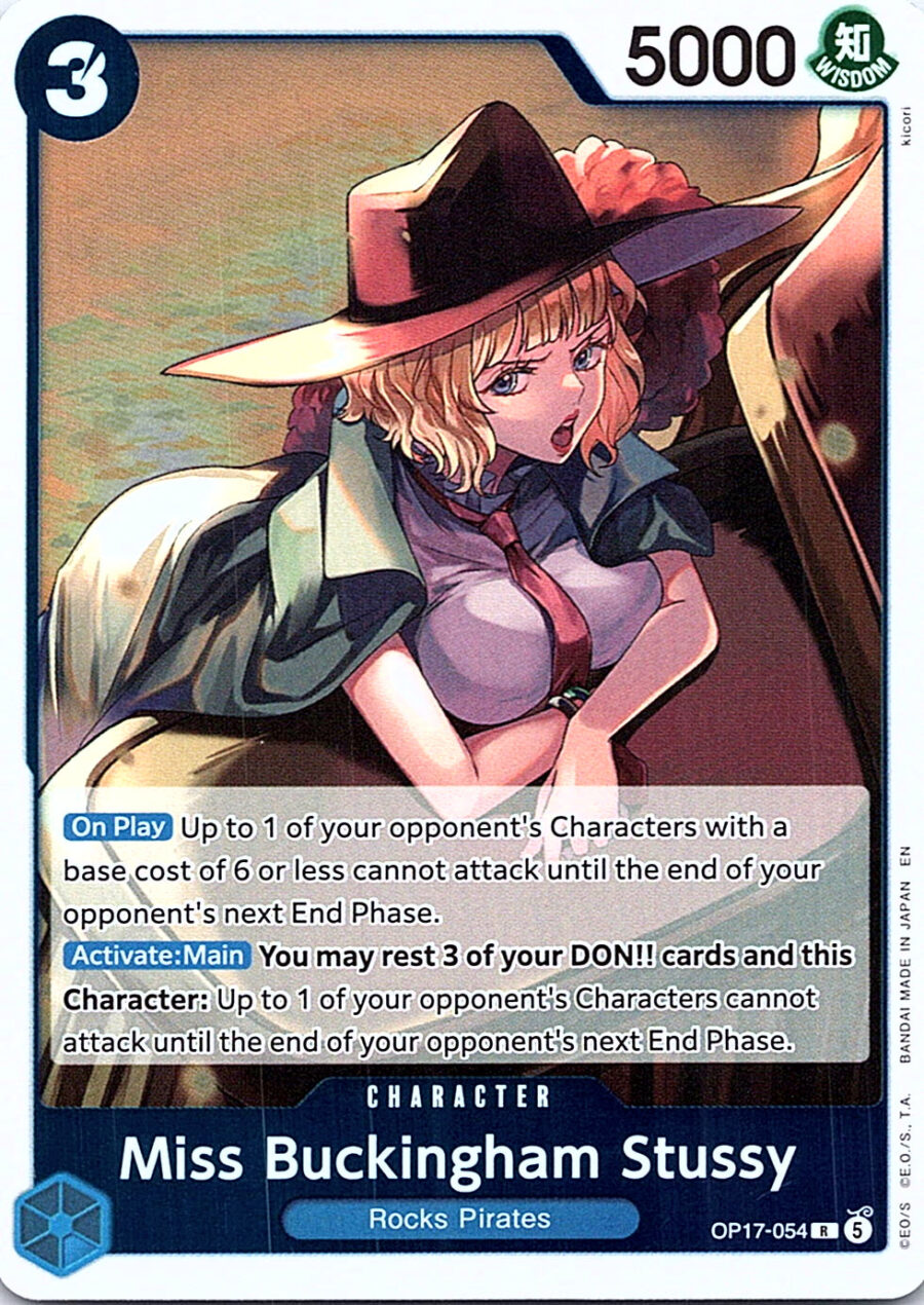 One Piece Card Game OP17-054 Miss Buckingham Stussy R Foil – English NM