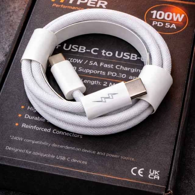HyperVolt 100W USB-C to USB-C Fast Charging Cable (1M / 2M)