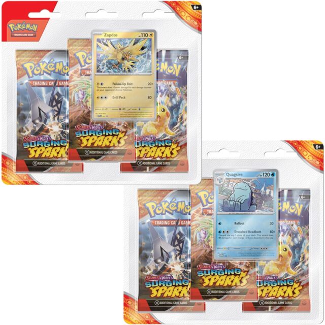 Pokemon Scarlet & Violet Surging Sparks 3 Booster Pack Blister