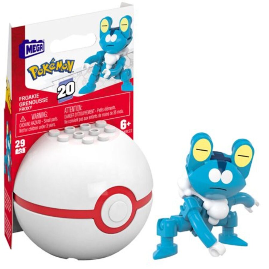 Mattel Mega Construx Pokemon Generations Froakie Poke Ball