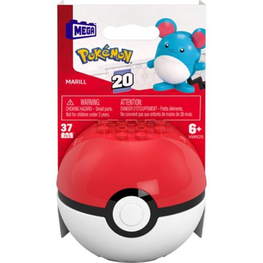 Mattel Mega Construx Pokemon Generations Marill Poke Ball