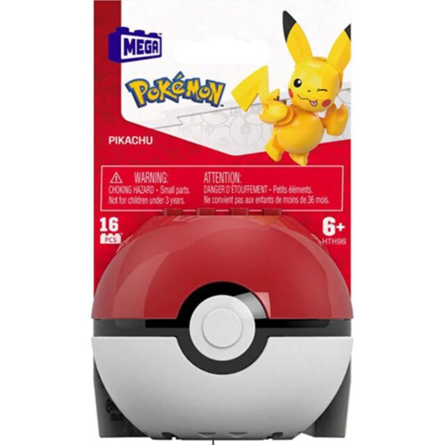 Mattel Mega Construx Pokemon Evergreen Pikachu Poke Ball
