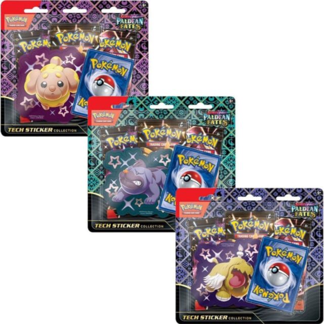 Pokemon Scarlet & Violet Paldean Fates Tech Sticker Collection Case (12 Collections)