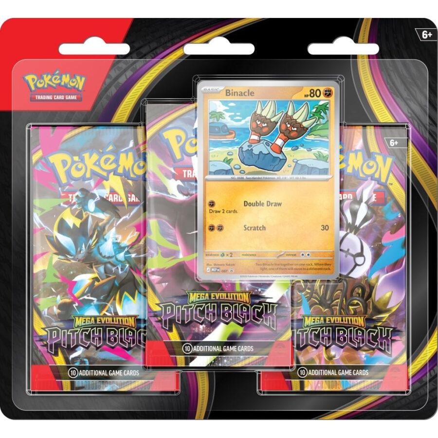 Pokemon TCG: Mega Evolution ME05 - Pitch Black 3-Booster Blister