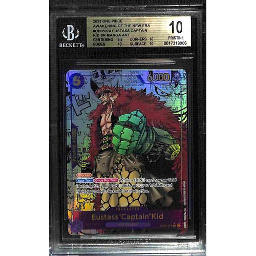 BGS 10 Eustass Captain Kid Manga Art SR OP05-074 - 2023 One Piece Card Game Awakening Of The New Era #9906