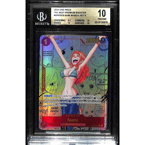 BGS 10 Nami Manga Art R OP01-016 - 2024 One Piece Card Game The Best Premium Booster #0878