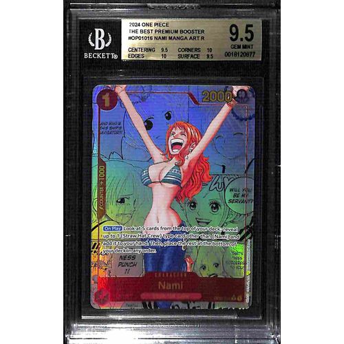 BGS 9.5 Nami Manga Art R OP01-016 - 2024 One Piece Card Game The Best Premium Booster #0877