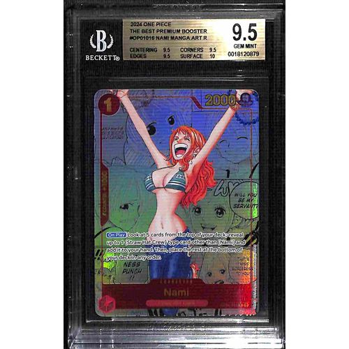 BGS 9.5 Nami Manga Art R OP01-016 - 2024 One Piece Card Game The Best Premium Booster #0879