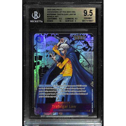 BGS 9.5 Trafalgar Law Manga Art SR OP05-069 - 2023 One Piece Card Game Awakening Of The New Era #9907