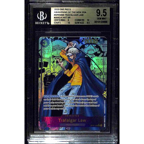 BGS 9.5 Trafalger Law Manga Art SR OP05-069 - 2023 One Piece Card Game Awakening Of The New Era #0896