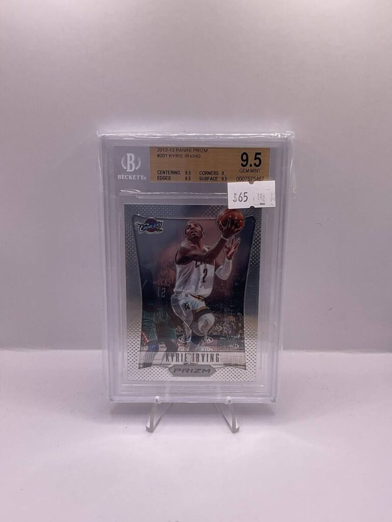 A graded basketball card in its protective slab