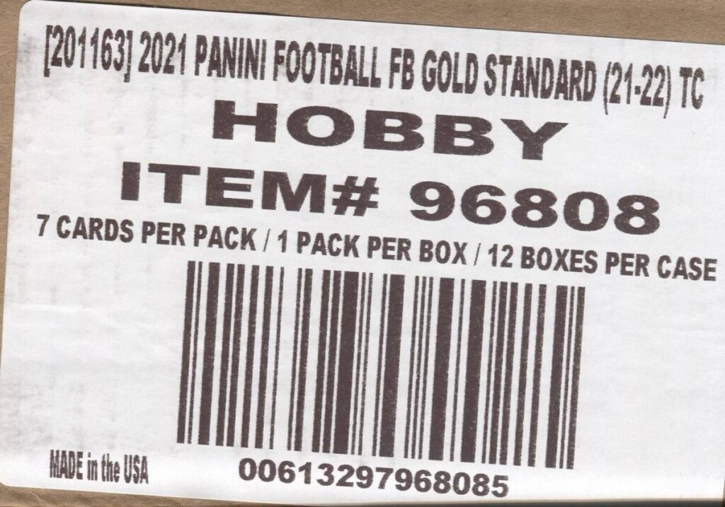 A sealed hobby case of premium trading cards