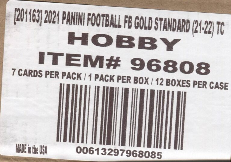 A sealed hobby case of premium trading cards