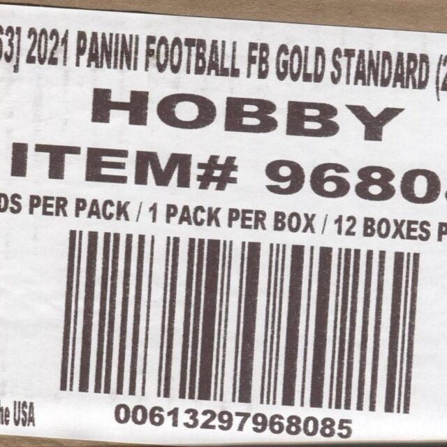 2021 Panini Gold Standard Football Hobby 12-Box Case