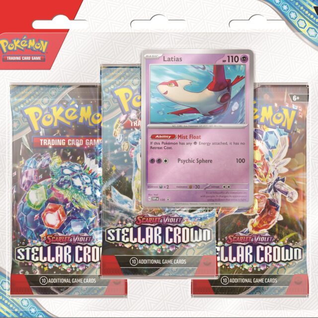 Pokemon Scarlet & Violet Stellar Crown 3-Pack Blister Pack