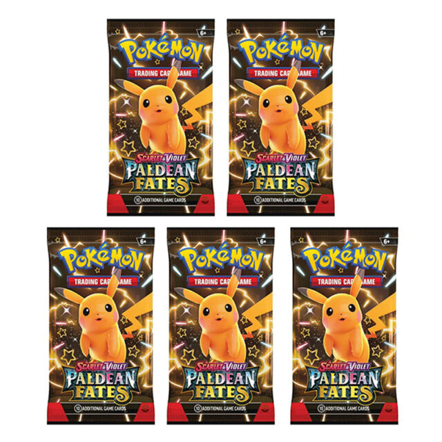 Pokemon TCG Scarlet & Violet Paldean Fates Single Booster Pack (Bundle of 5 Packs)