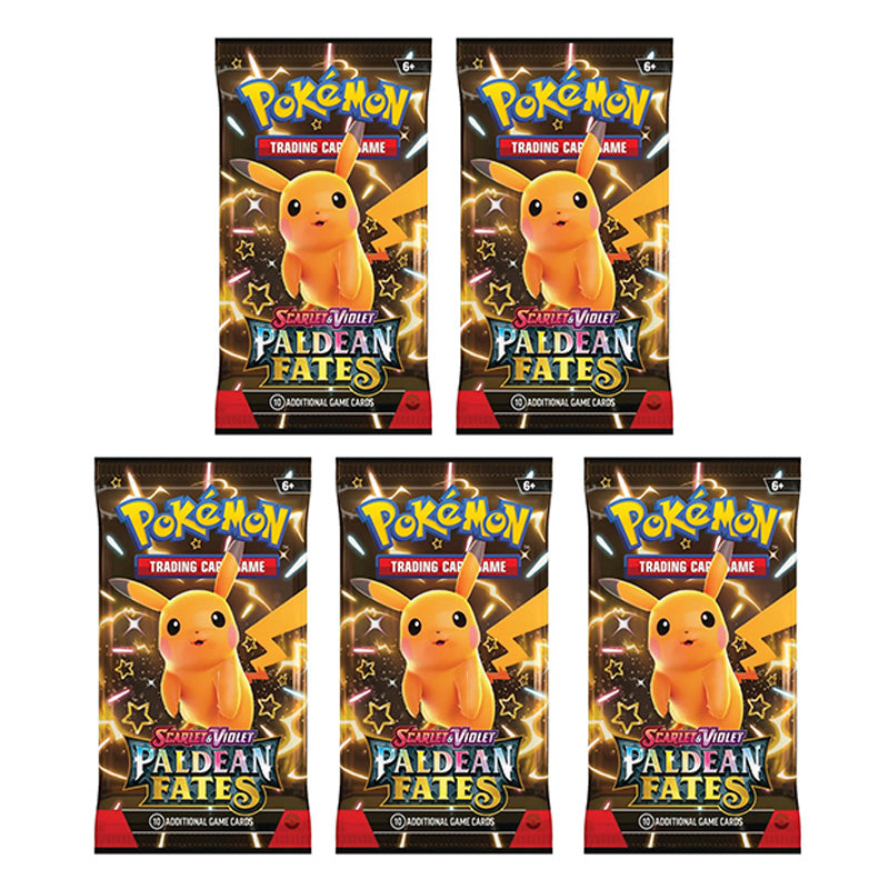 Pokemon TCG Scarlet & Violet Paldean Fates Single Booster Pack (Bundle of 5 Packs)