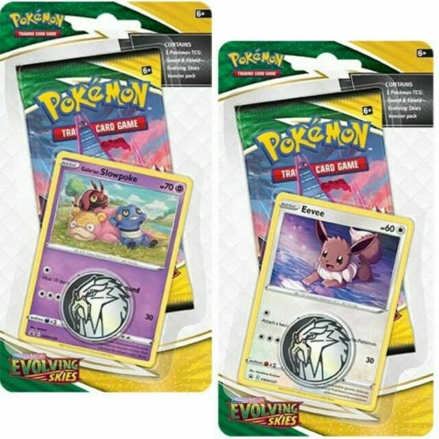 Pokemon Evolving Skies Blister Pack & Coin