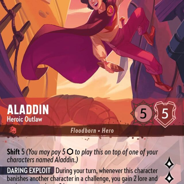 Aladdin - Heroic Outlaw (001-211) - Set 1: The First Chapter - Disney Lorcana Enchanted