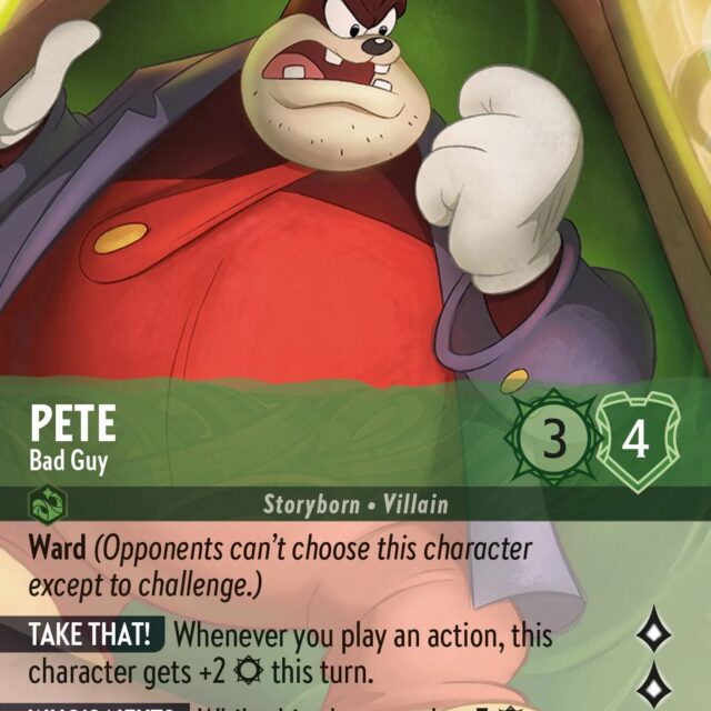 Pete - Bad Guy (002-209) - Set 2: Rise of the Floodborn - Disney Lorcana Enchanted