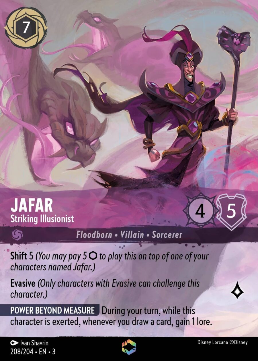 Jafar - Striking Illusionist (003-208) - Set 3: Into the Inklands - Disney Lorcana Enchanted