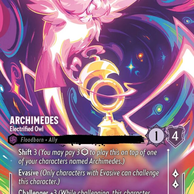 Archimedes - Electrified Owl (005-208) - Set 5: Shimmering Skies - Disney Lorcana Enchanted