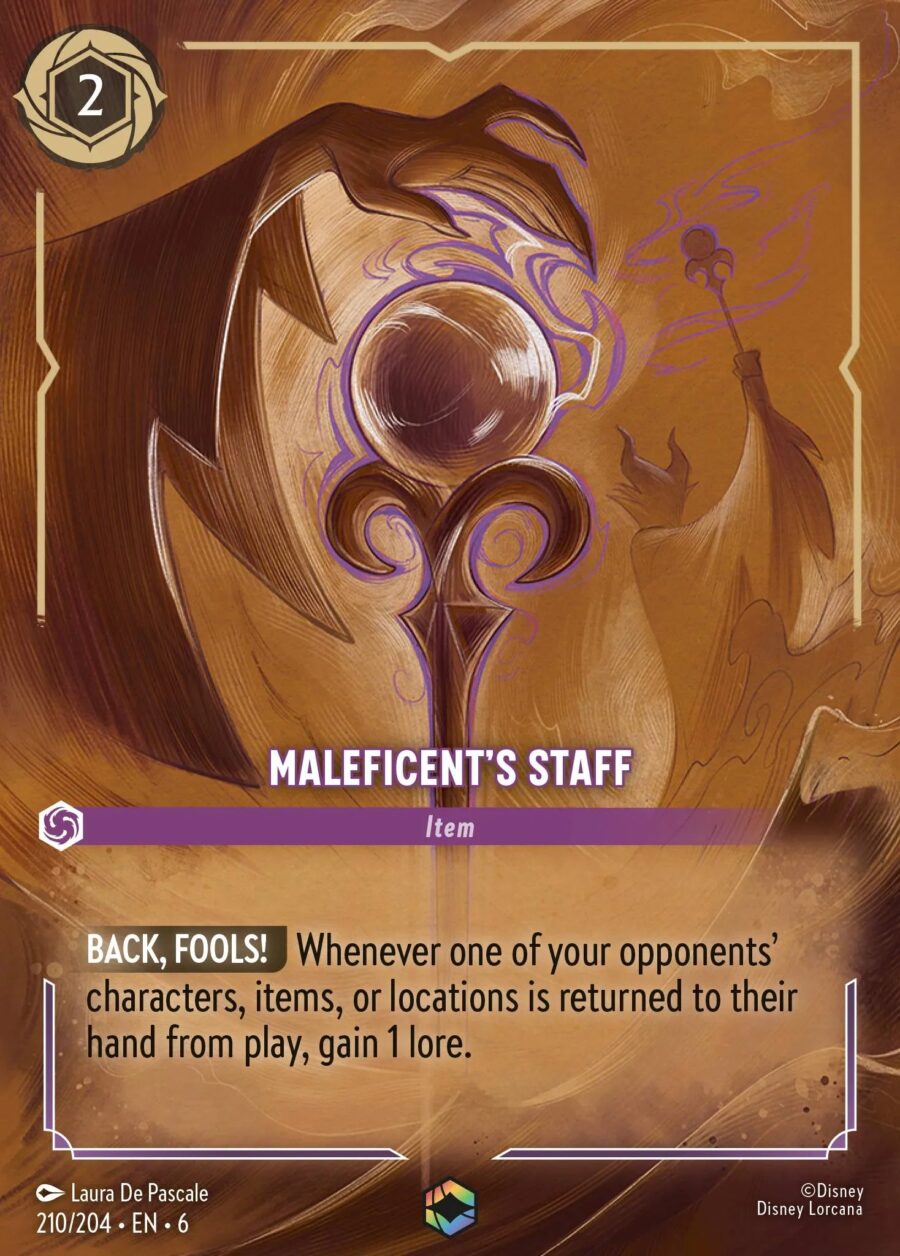 Maleficent's Staff (006-210) - Set 6: Azurite Sea - Disney Lorcana Enchanted
