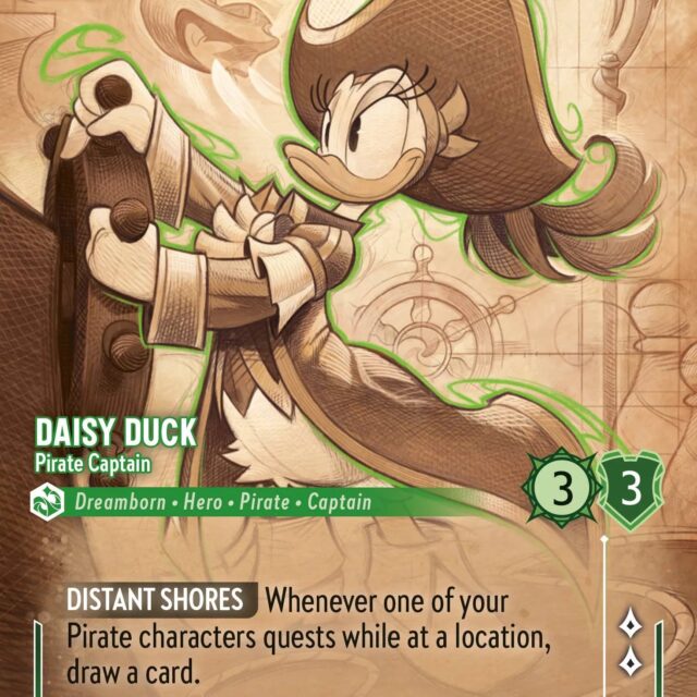 Daisy Duck - Pirate Captain (006-211) - Set 6: Azurite Sea - Disney Lorcana Enchanted