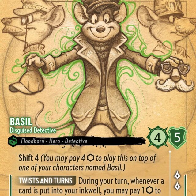 Basil - Disguised Detective (006-212) - Set 6: Azurite Sea - Disney Lorcana Enchanted