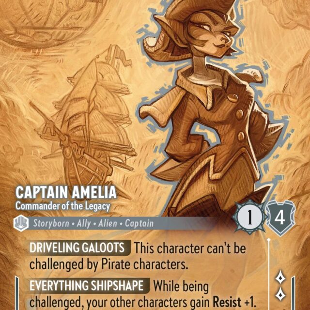 Captain Amelia - Commander of the Legacy (006-221) - Set 6: Azurite Sea - Disney Lorcana Enchanted