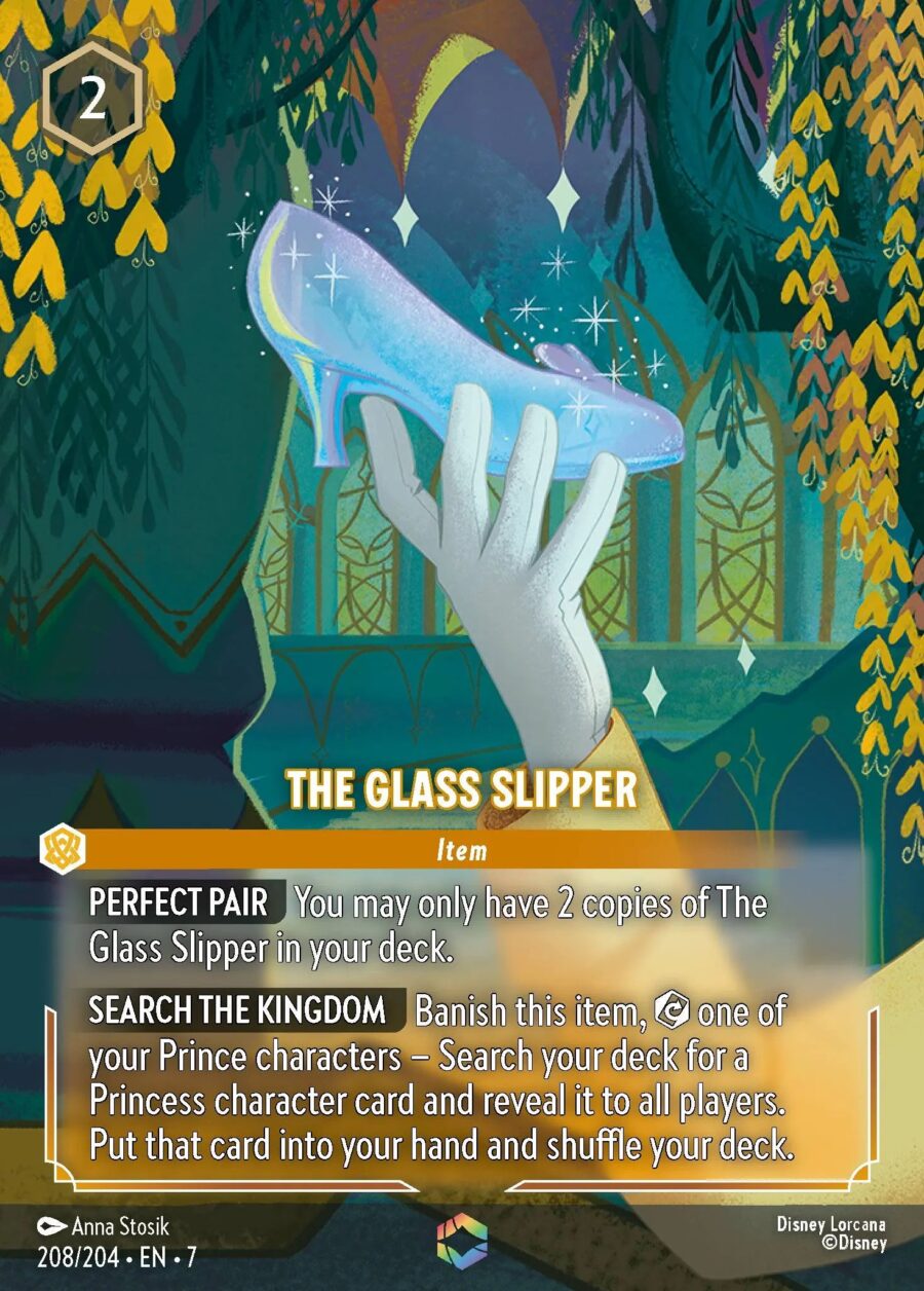 The Glass Slipper (007-208) - Set 7: Archazia's Island - Disney Lorcana Enchanted