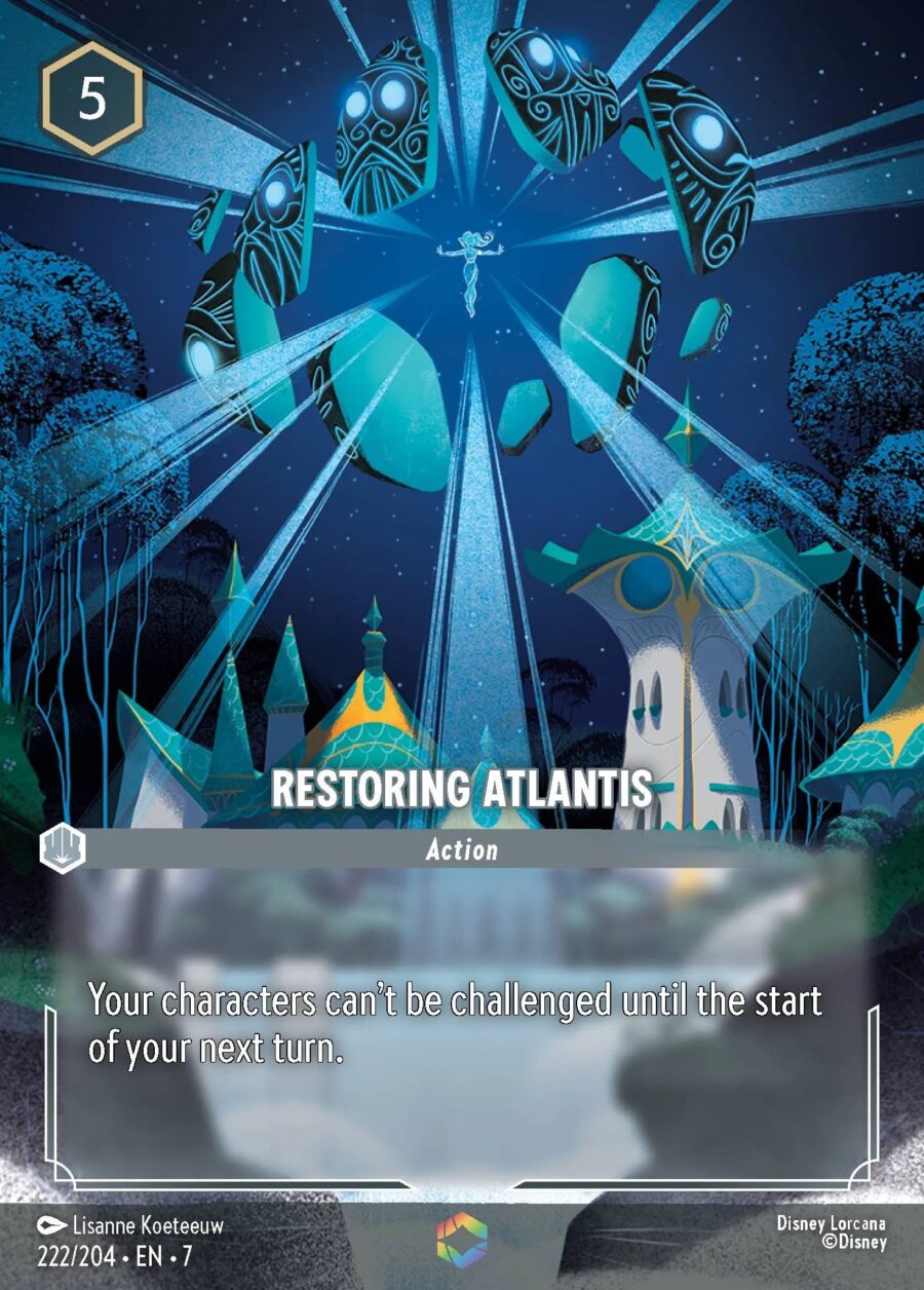 Restoring Atlantis (007-222) - Set 7: Archazia's Island - Disney Lorcana Enchanted