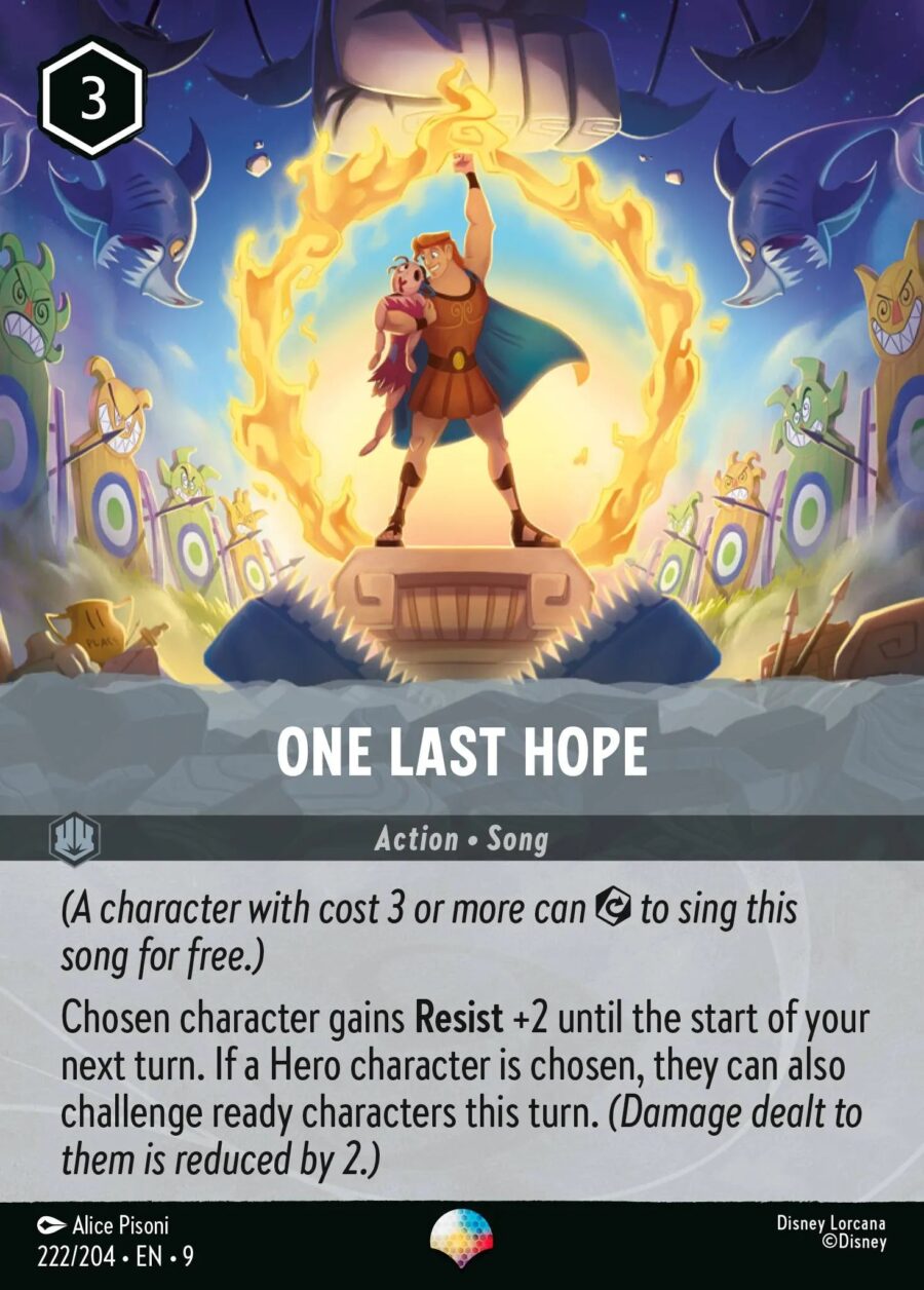 One Last Hope (009-222) - Set 9: Fabled - Disney Lorcana Epic