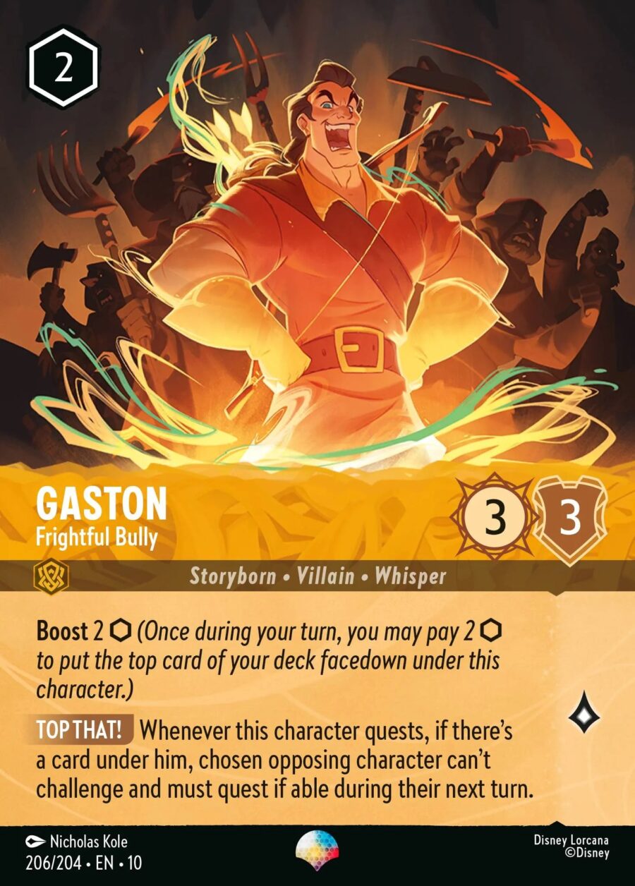 Gaston - Frightful Bully (010-206) - Set 10: Whispers in the Well - Disney Lorcana Epic