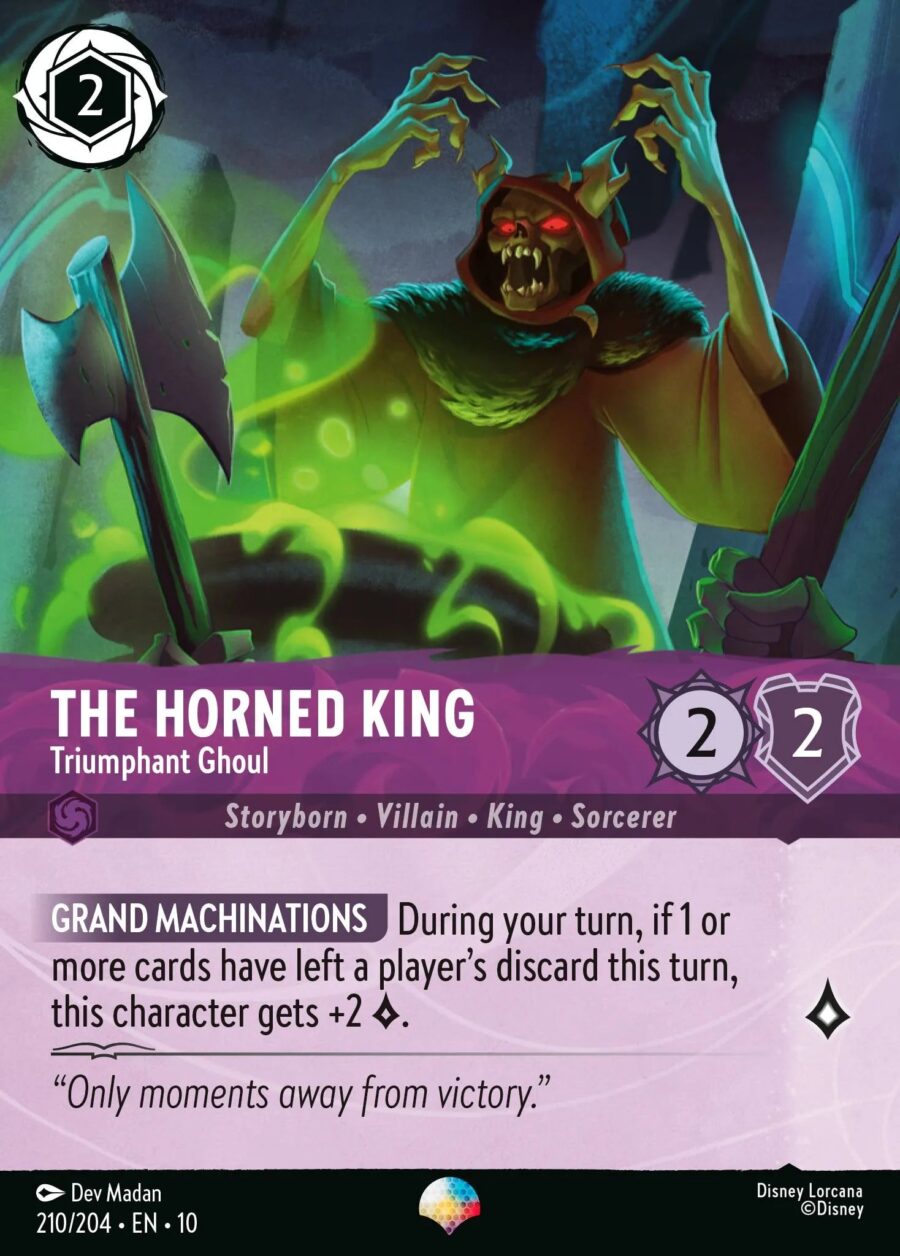 The Horned King - Triumphant Ghoul (010-210) - Set 10: Whispers in the Well - Disney Lorcana Epic