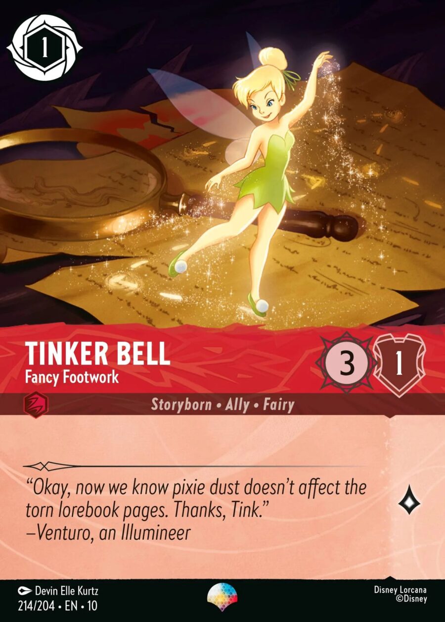 Tinker Bell - Fancy Footwork (010-214) - Set 10: Whispers in the Well - Disney Lorcana Epic