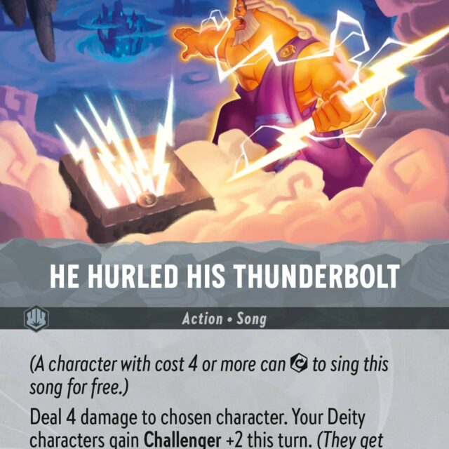 He Hurled His Thunderbolt (010-222) - Set 10: Whispers in the Well - Disney Lorcana Epic
