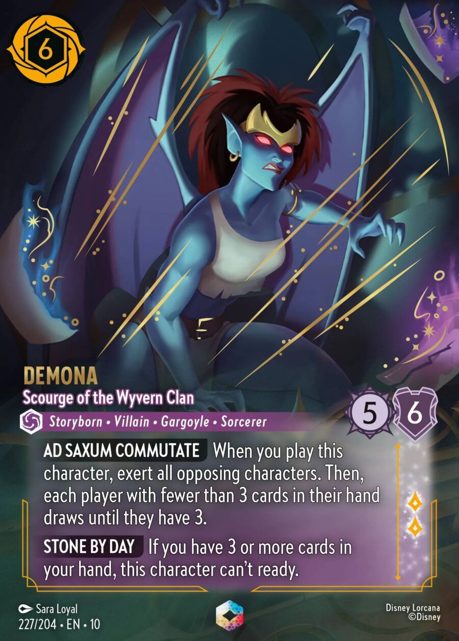 Demona - Scourge of the Wyvern Clan (010-227) - Set 10: Whispers in the Well - Disney Lorcana Enchanted
