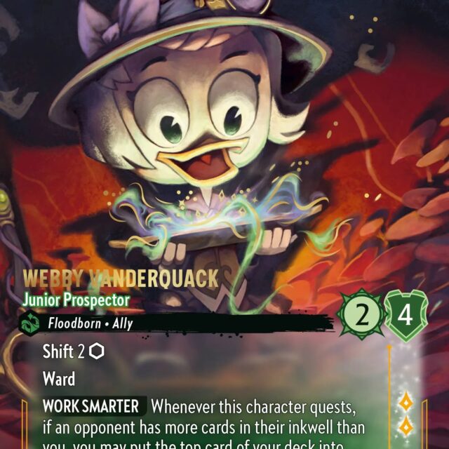 Webby Vanderquack - Junior Prospector (010-229) - Set 10: Whispers in the Well - Disney Lorcana Enchanted