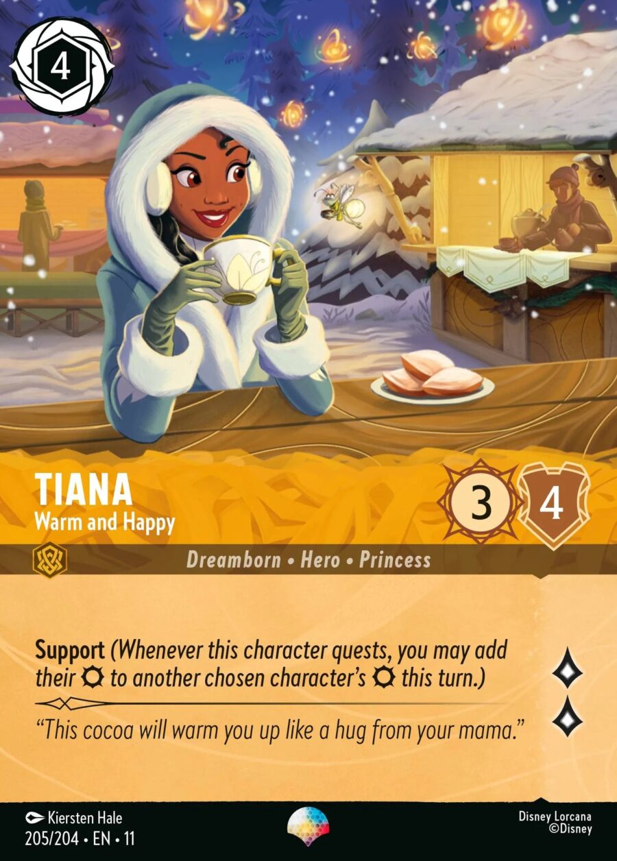 Tiana - Warm and Happy (011-205) - Set 11: Winterspell - Disney Lorcana Epic