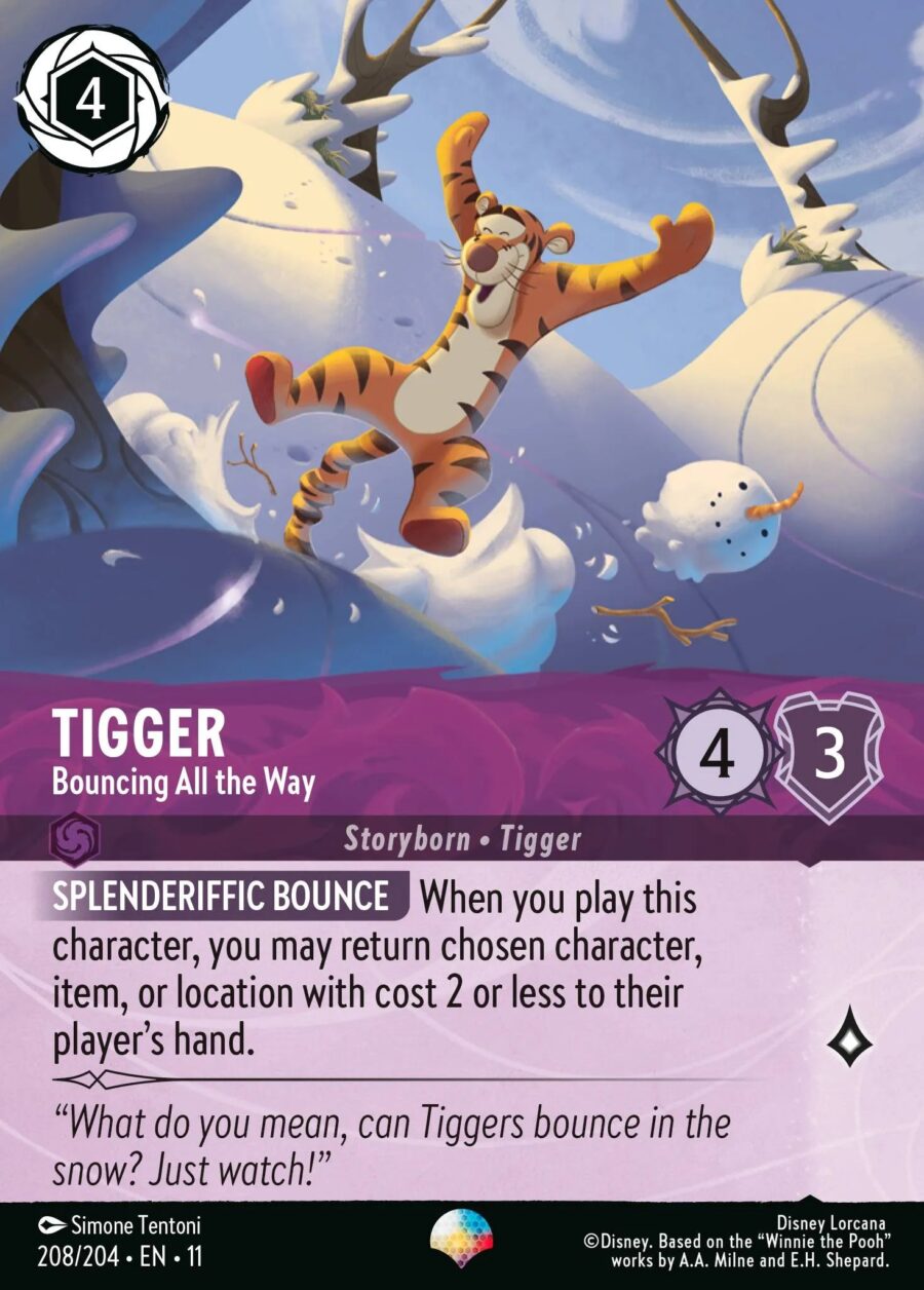 Tigger - Bouncing All the Way (011-208) - Set 11: Winterspell - Disney Lorcana Epic