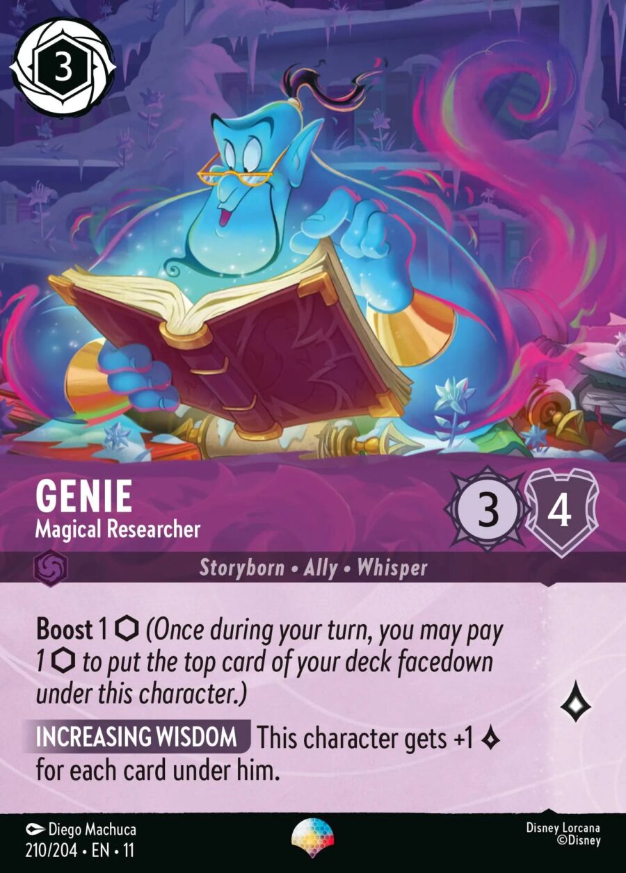 Genie - Magical Researcher (011-210) - Set 11: Winterspell - Disney Lorcana Epic