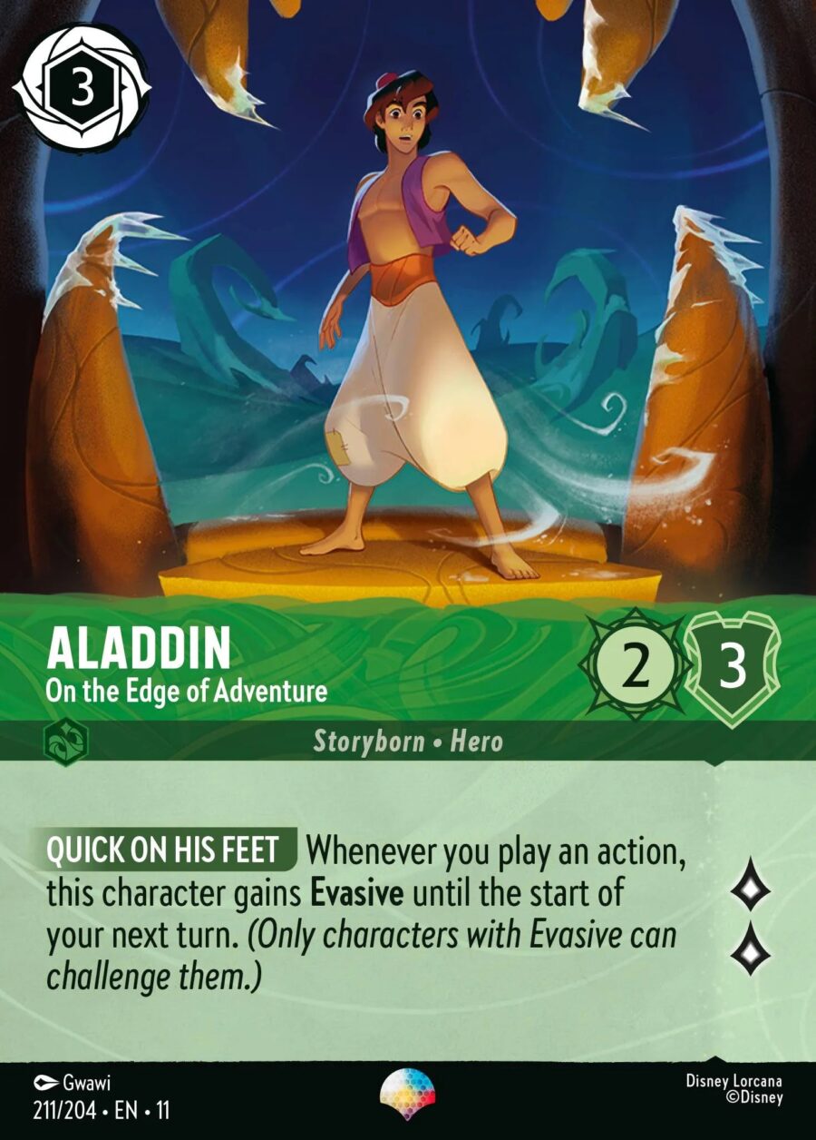 Aladdin - On the Edge of Adventure (011-211) - Set 11: Winterspell - Disney Lorcana Epic