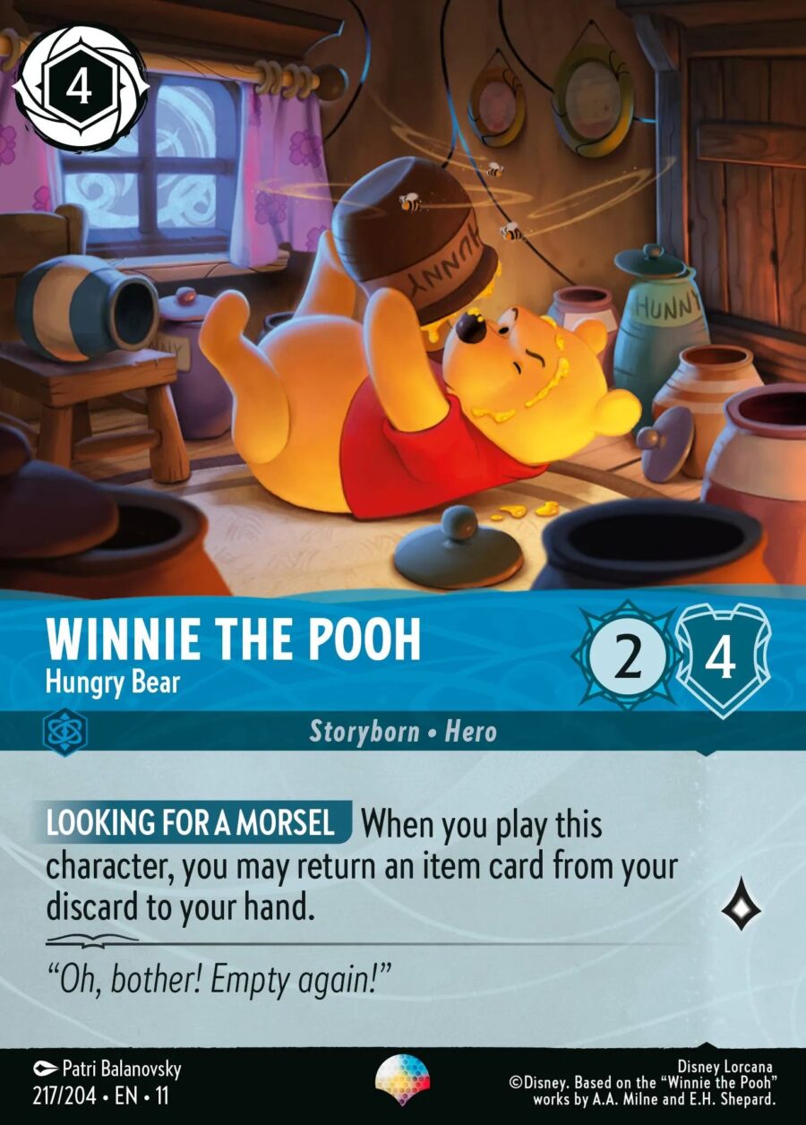 Winnie the Pooh - Hungry Bear (011-217) - Set 11: Winterspell - Disney Lorcana Epic