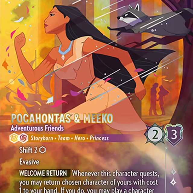 Pocahontas & Meeko - Adventurous Friends (013-227) - Set 13: Attack of the Vine! - Disney Lorcana Enchanted