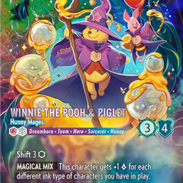 Winnie the Pooh & Piglet - Hunny Mages (013-234) - Set 13: Attack of the Vine! - Disney Lorcana Enchanted