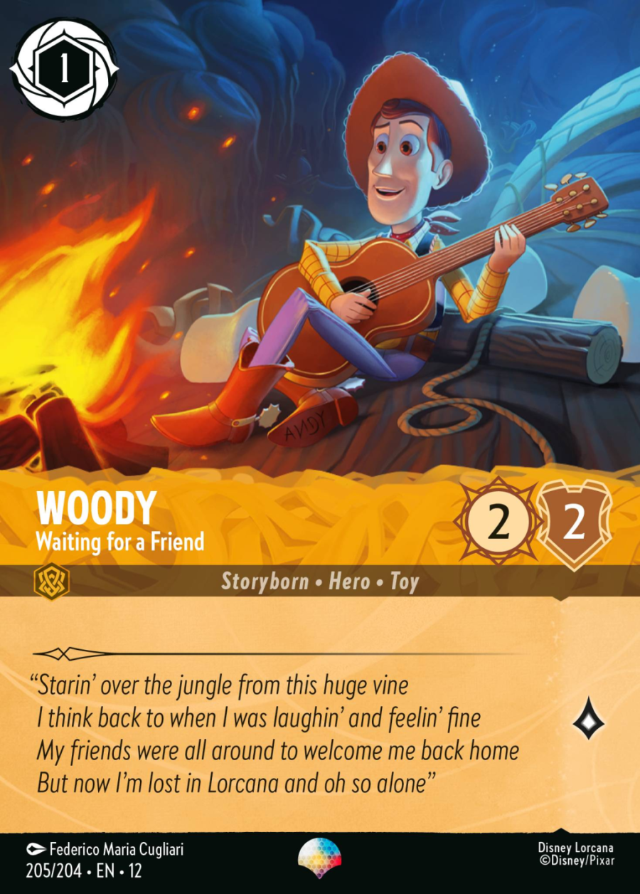 Woody - Waiting for a Friend (012-205) - Set 12: Wilds Unknown - Disney Lorcana Epic